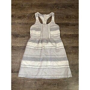 Lou & Grey Striped Sleeveless Linen Racerback Casual Mini Dress Jumper Size 2